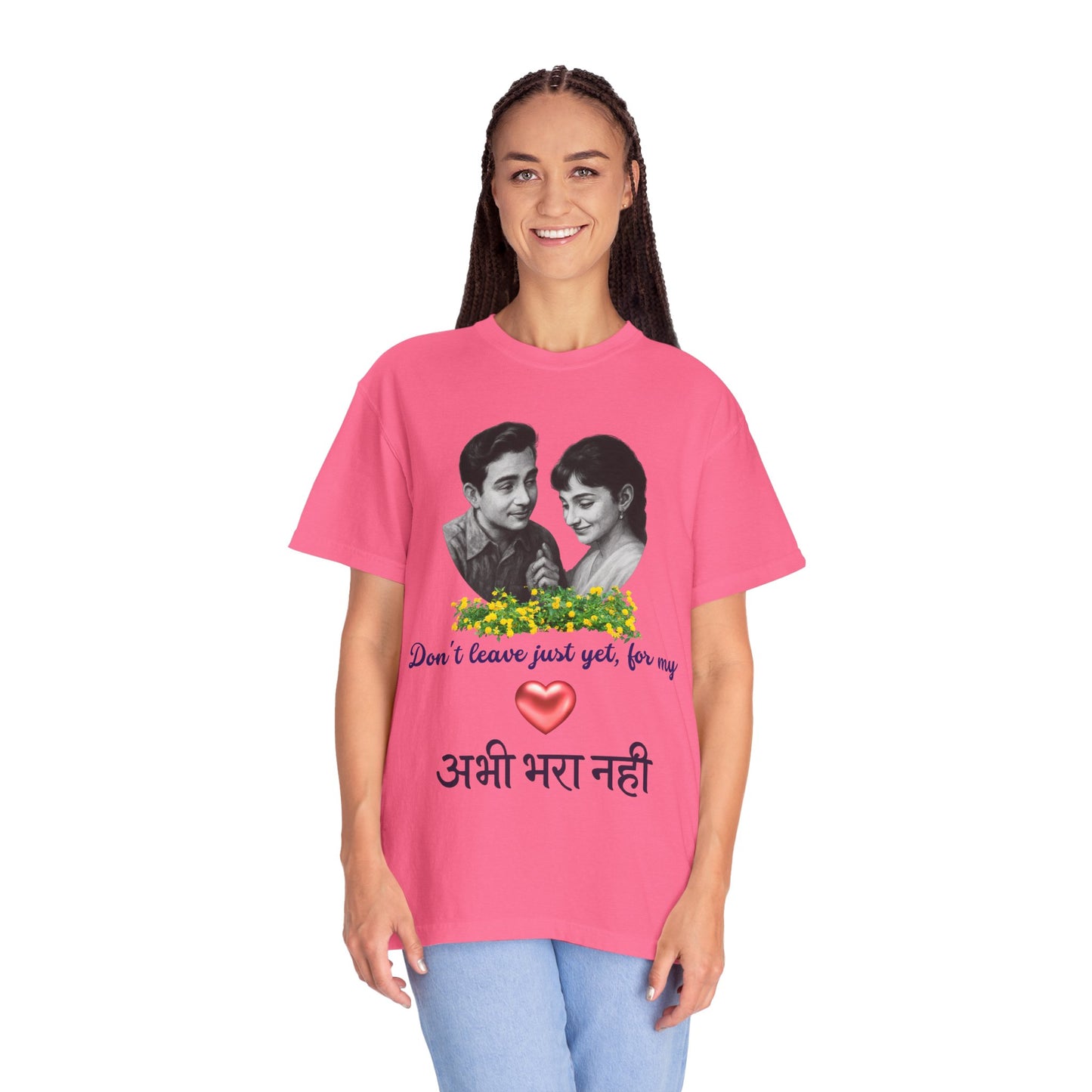 Bollywood Romantic Unisex T-Shirt - "Don't Leave Just Yet"