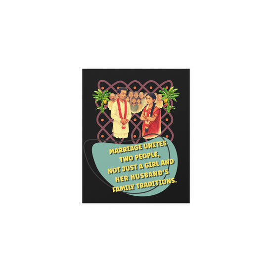 Marriage is a Union Silk Art Print,  Poster