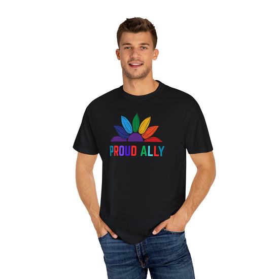 Pride Proud Ally Unisex T-shirt | Rainbow Graphic Tee