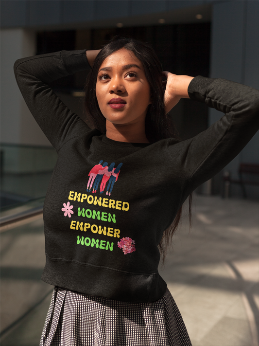 Empowered Women Cropped Fleece Pullover