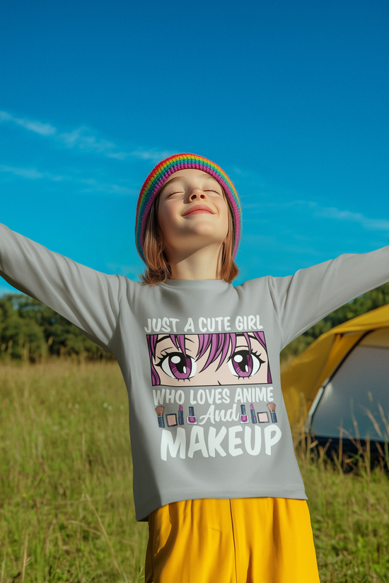 Just a Girl Who Loves Anime and Makeup Long Sleeve Tee