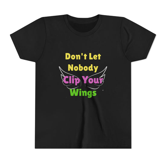 Kids Inspirational Clip Your wings  Short Sleeve Tee
