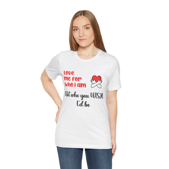 Inspiring Love me Unisex Jersey Short Sleeve Tee