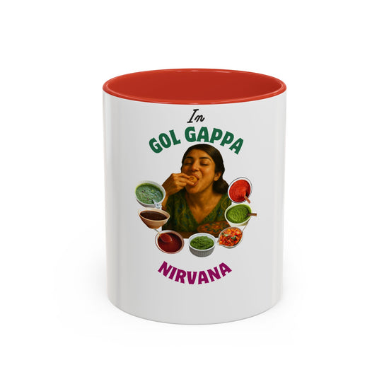 Nirvana Gol Gappa Coffee Mug, Fun Foodie Mug, Gift for Food Lovers, Unique Mug for Home, Office, Birthday, Culinary Enthusiast
